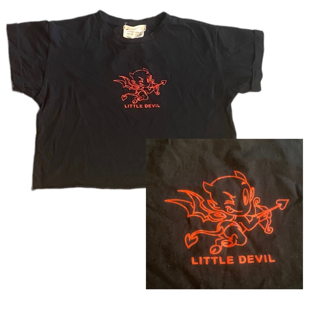 {French Pastry} "Little Devil" Crop Top T-shirt
